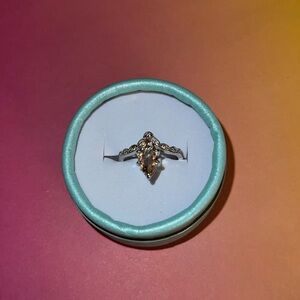 RBP Lab Created Peach Quartz Ring Size 8